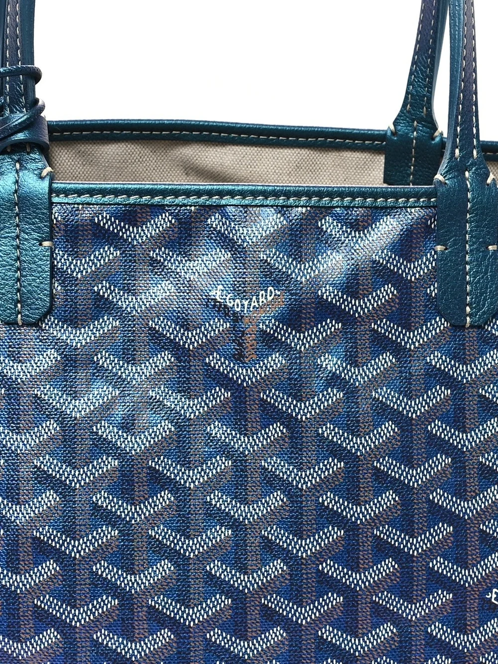 GOYARD Limited Edition Iridescent Pearly Blue Goyardine Saint Louis PM NWOT